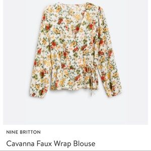 NINE BRITTON
Cavanna Faux Wrap Blouse